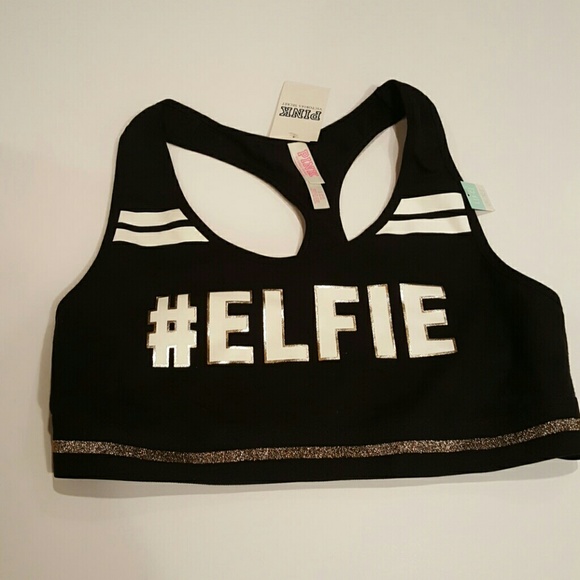 PINK Victoria's Secret Other - Pink Sports Bra VS  Black Racer Back Athletic NWT