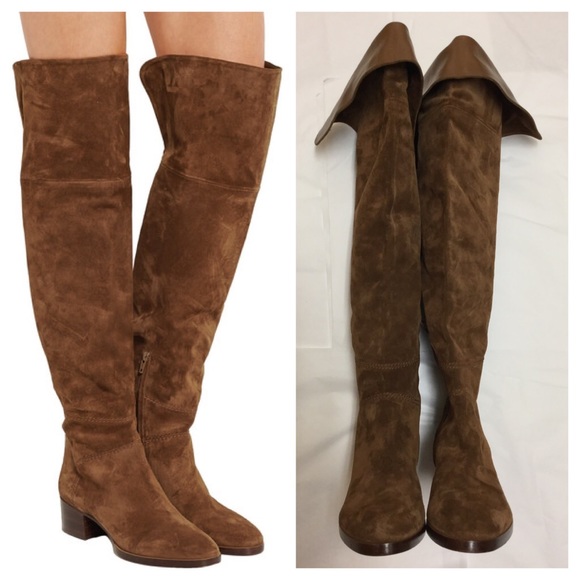 AUTH CHLOE 'GRACE' OVER THE KNEE SUEDE BOOTS sz 40