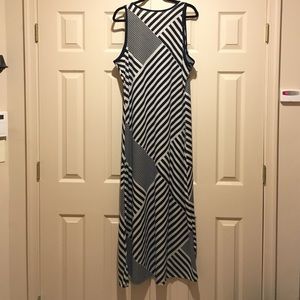 Faded Glory Dresses - Navy Blue and White Stripe Design Maxi Dress Faded Glory Dresses - Navy Blue and White Stripe Design Maxi Dress