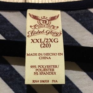 Faded Glory Dresses - Navy Blue and White Stripe Design Maxi Dress Faded Glory Dresses - Navy Blue and White Stripe Design Maxi Dress