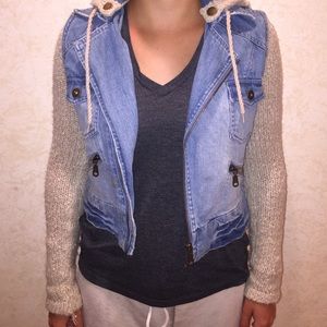 Billa Bong denim/sweater jacket XS