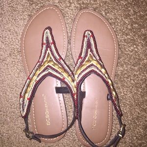 BCBGeneration beaded sandal.