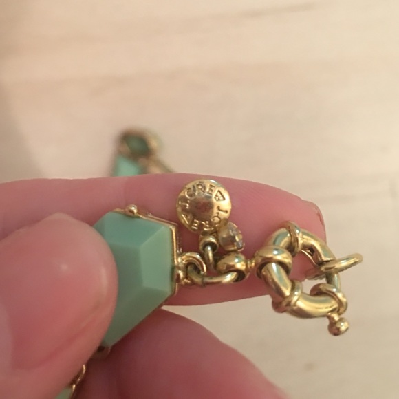 JCrew mint green + gold statement necklace - Picture 2 of 4