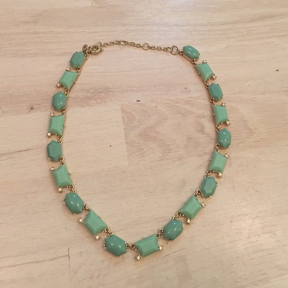 JCrew mint green + gold statement necklace - Picture 4 of 4