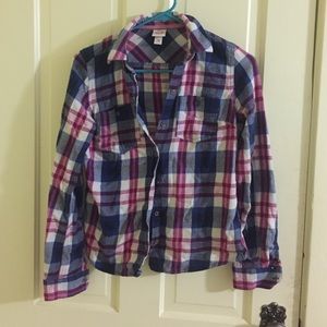 Mossimo blue and pink plaid