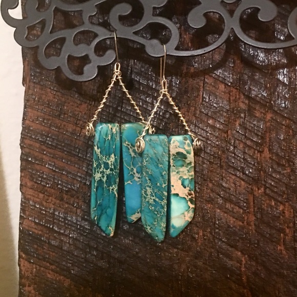 Turquoise handmade earrings