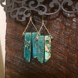 Turquoise handmade earrings