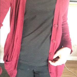 Maroon cardigan