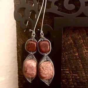 Handmade wire wrap earrings