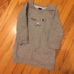 Baby gap cat sweatshirt dress
