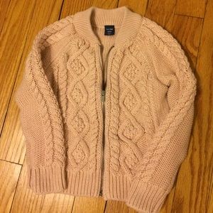 Pink baby gap cable knit sweater