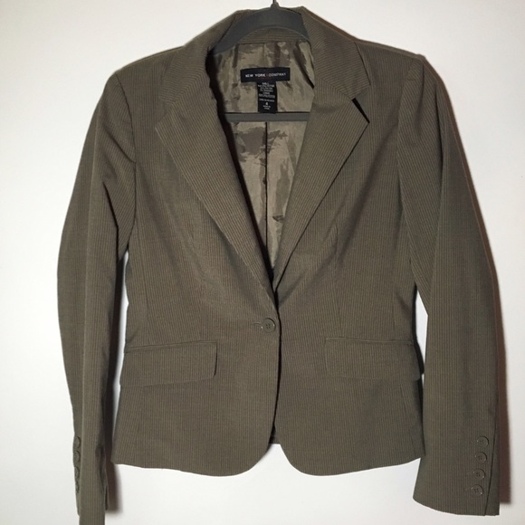 New York & Company Brown Pinstripe Blazer - Picture 1 of 4