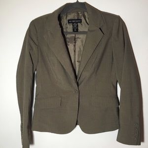 New York & Company Brown Pinstripe Blazer