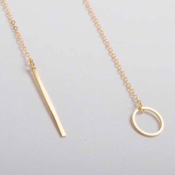 Minimalism circle stick necklace - Picture 3 of 3