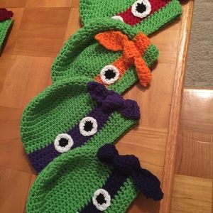 Teenage Ninja Turtle Crocheted Hats
