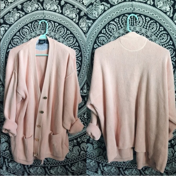 pink slouchy cardigan