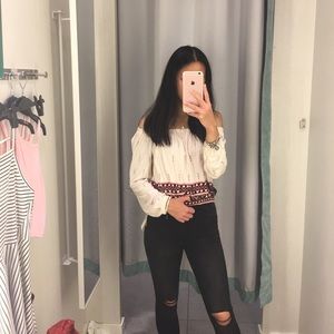 Off the shoulder blouse