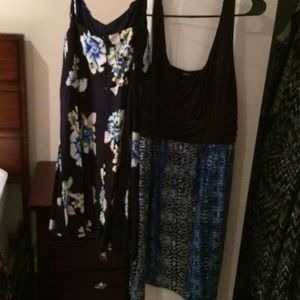 Set of 2 blue/black Ladies Plus Size Dresses.