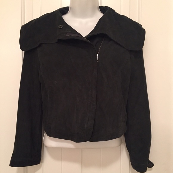 NWT Armani Leather Crop Jacket (100% Goat Leather)