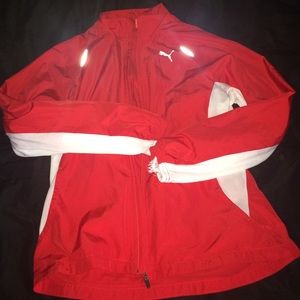 Red puma windbreaker