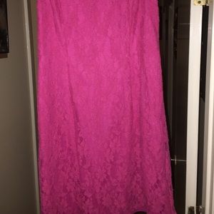 Pink mini lace dress