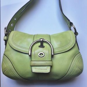 COACH Lime Green Leather Soho Handbag