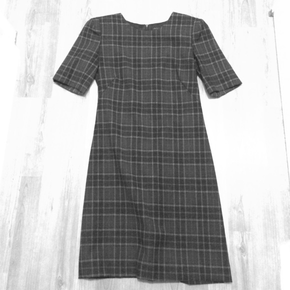 Theory plaid sheath dress