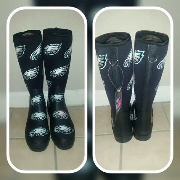 "BRAND NEW NFL EAGLES RAIN BOOTS"