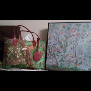 Authentic GUCCI TIAN print handbag