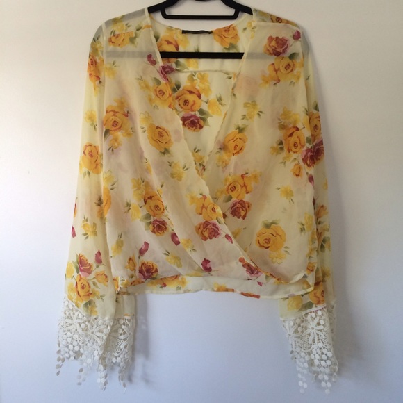 Honey Punch Sheer Wrap Top