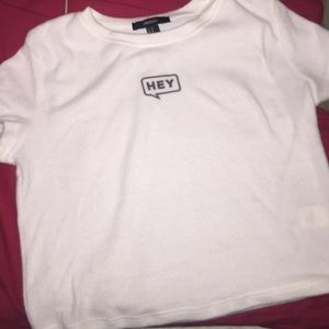"Hey" crop top