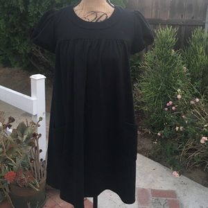 Necessary Objects Short Sleeved Black Dress