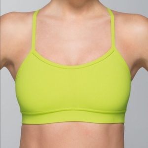 Lululemon Flow Y Bra Split Pea Size 4