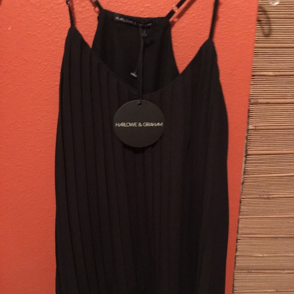 Harlowean and graham black pleated top