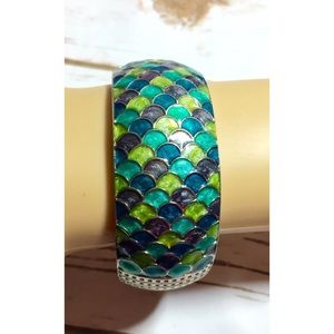 Jewelry - Mermaid scales hinged bangle bracelet Jewelry - Mermaid scales hinged bangle bracelet