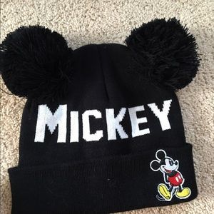 Mickey Mouse beanie with Pom Poms