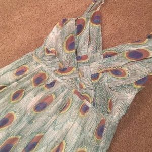 Super Cute Peacock and Gold Dress