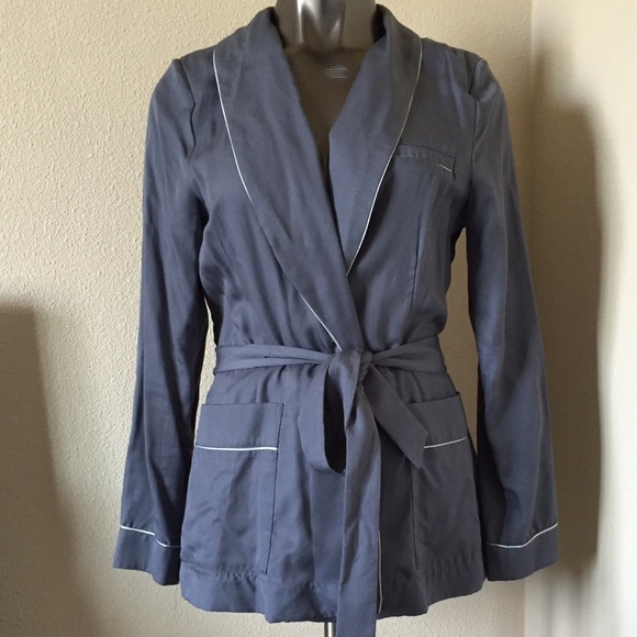 H M Jackets Coats Hm Conscious Collection Pajama Style Jacket Poshmark
