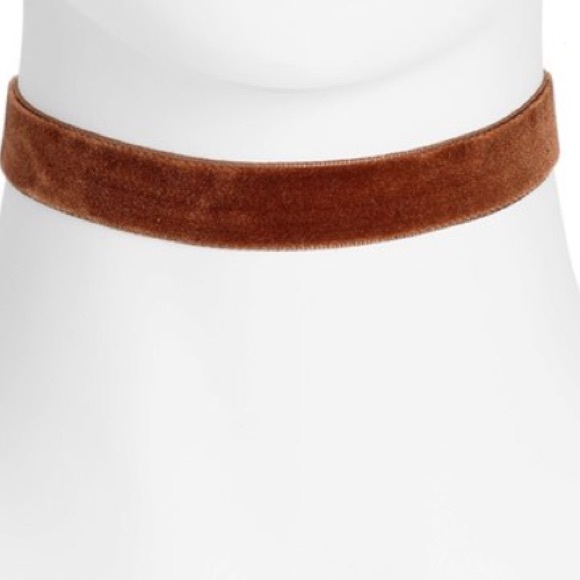 NEW Vanessa Mooney Brown Velvet Choker Necklace