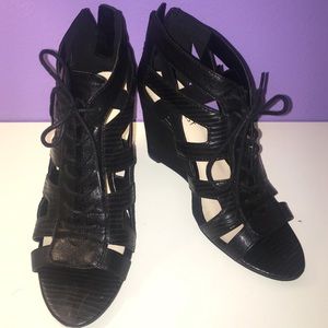 Black Nine West Wedges