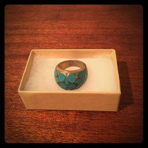 Coach Logo Enamel Costume Ring