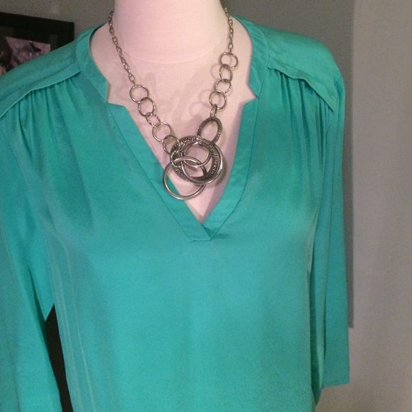 Dark Mint Tunic Blouse