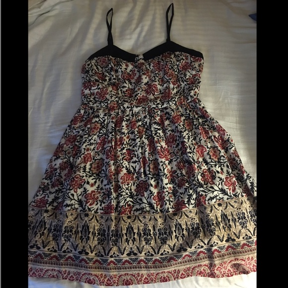 Burgundy black sundress by En creme.