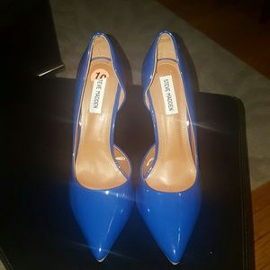 Blue high heels