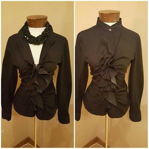 Long sleeve ruffle shirt