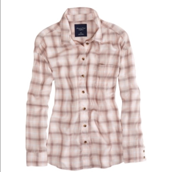 American Eagle Pale pink- Gray Flannel