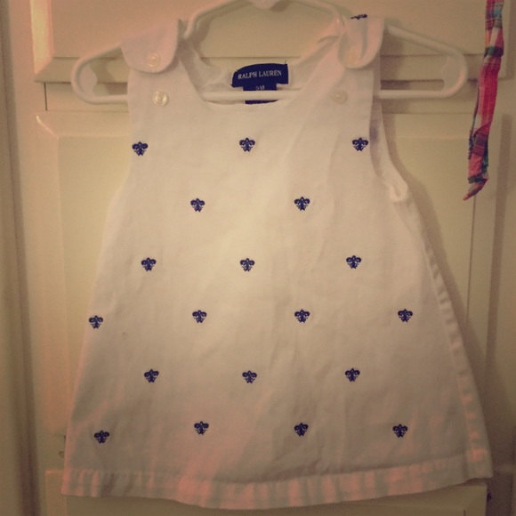 White and blue dress