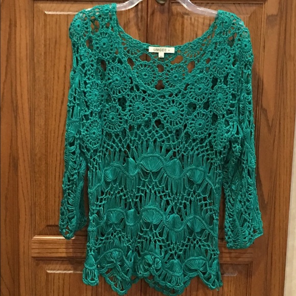 Crocheted sweater top