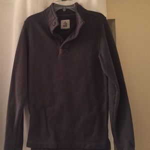 med grey pull over sweater