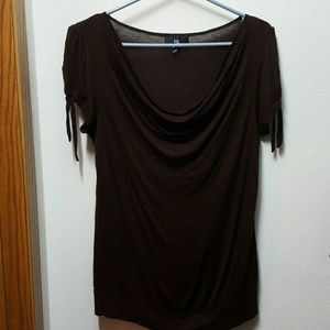 Dark brown dress top